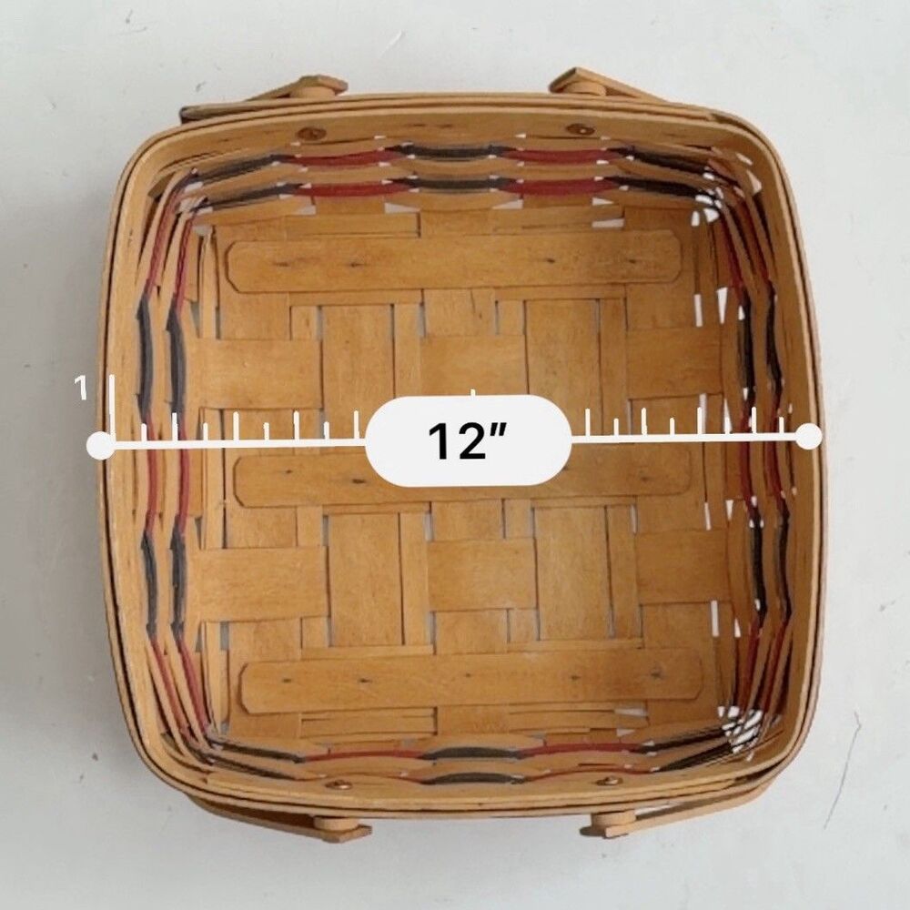 1997 Longaberger All American Pie Basket Patriotic Woven Wood - Picture 10 of 11